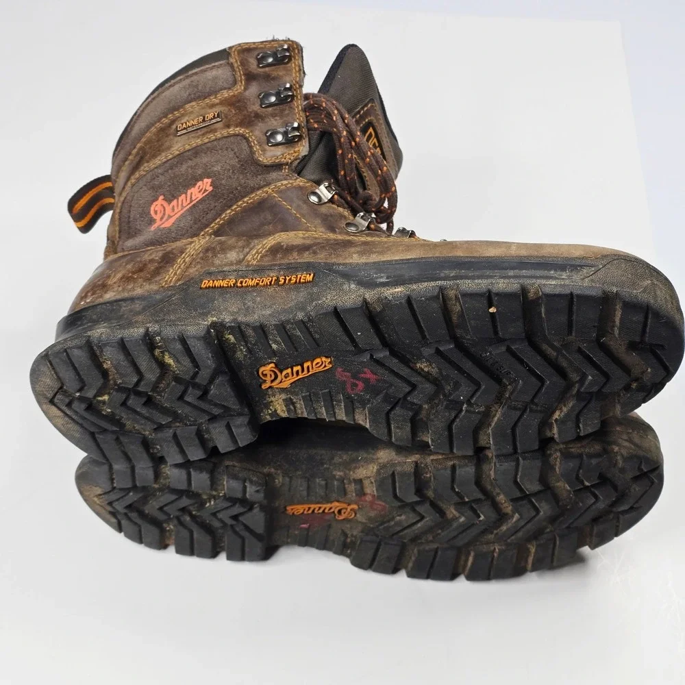 Danner Crafter 8 Brown Waterproof Work‎ Boots Mens 8 Danner Dry Comfort System